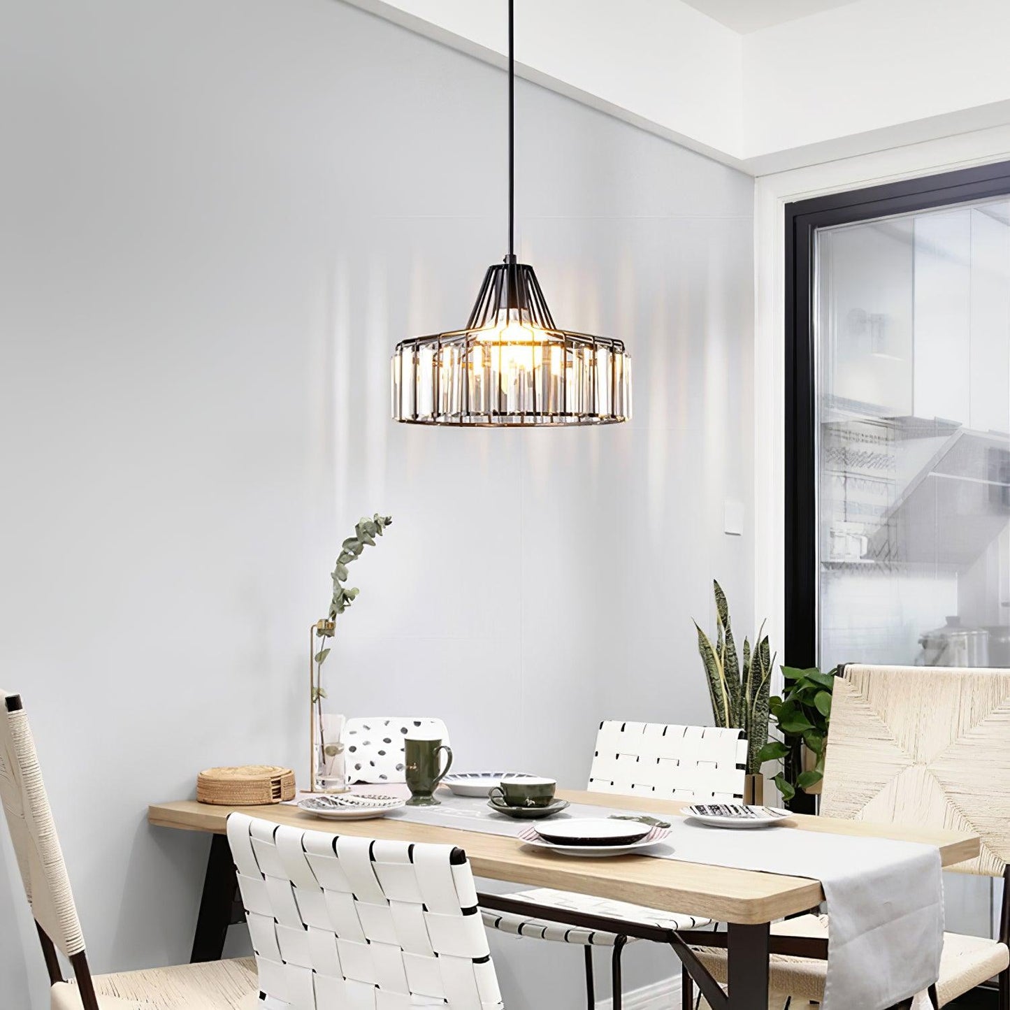 Sparkling Glass Pendant Ceiling Light Fixture