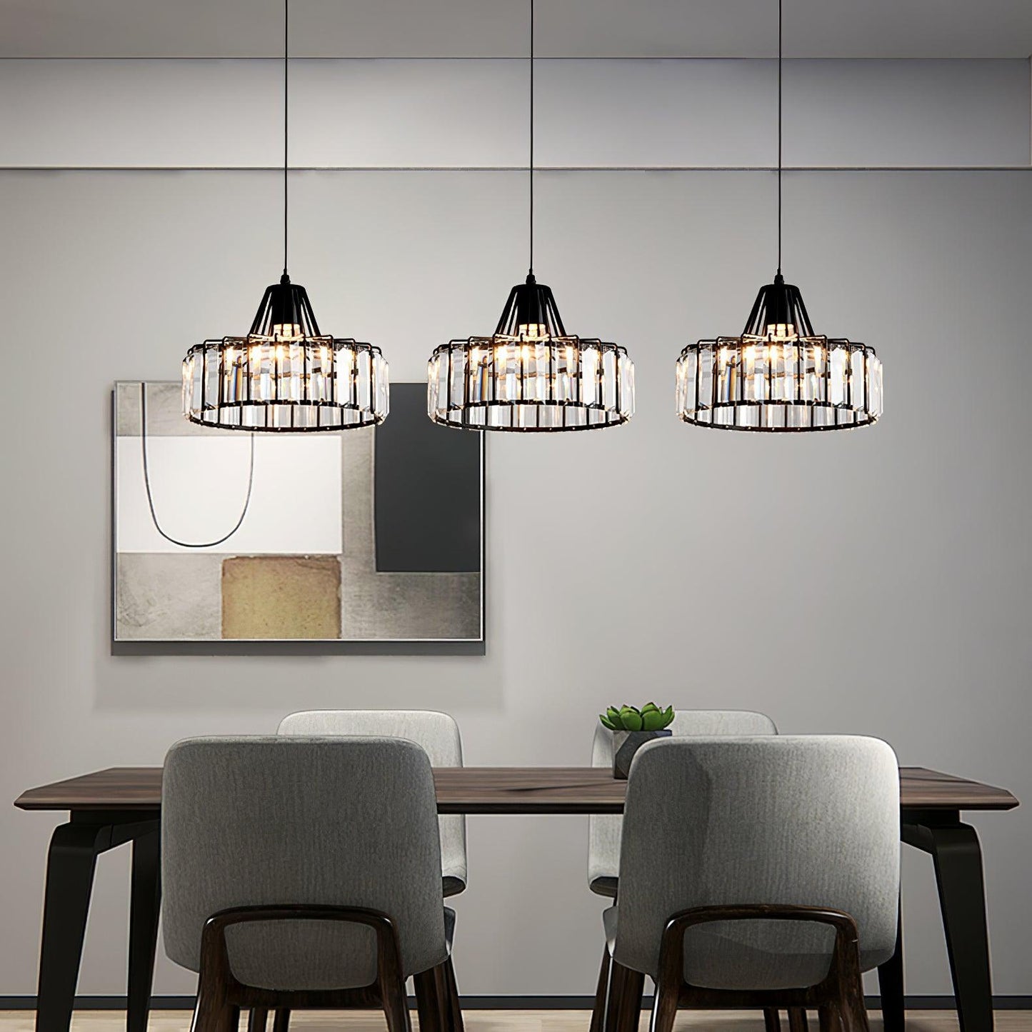 Sparkling Glass Pendant Ceiling Light Fixture