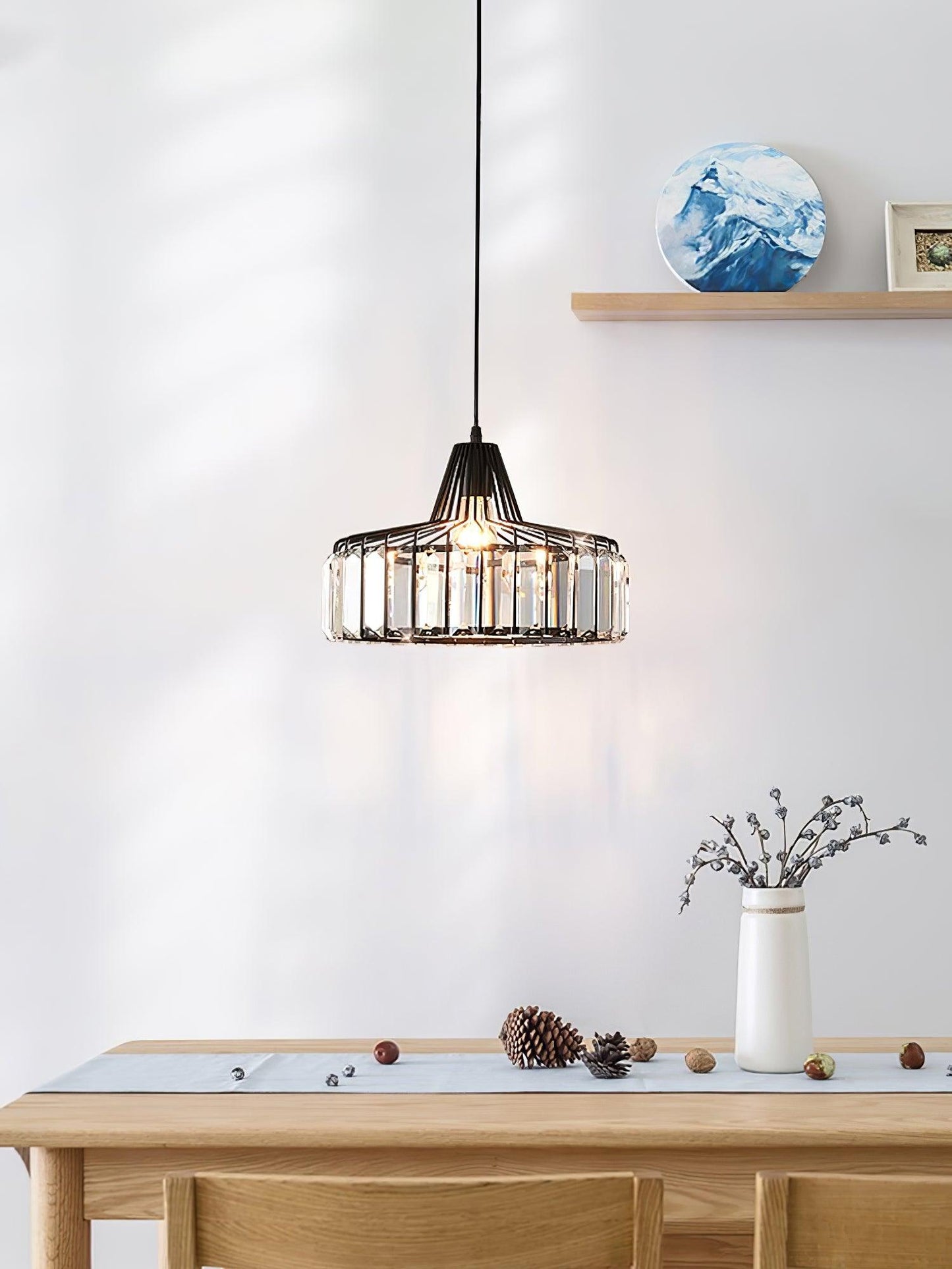 Sparkling Glass Pendant Ceiling Light Fixture