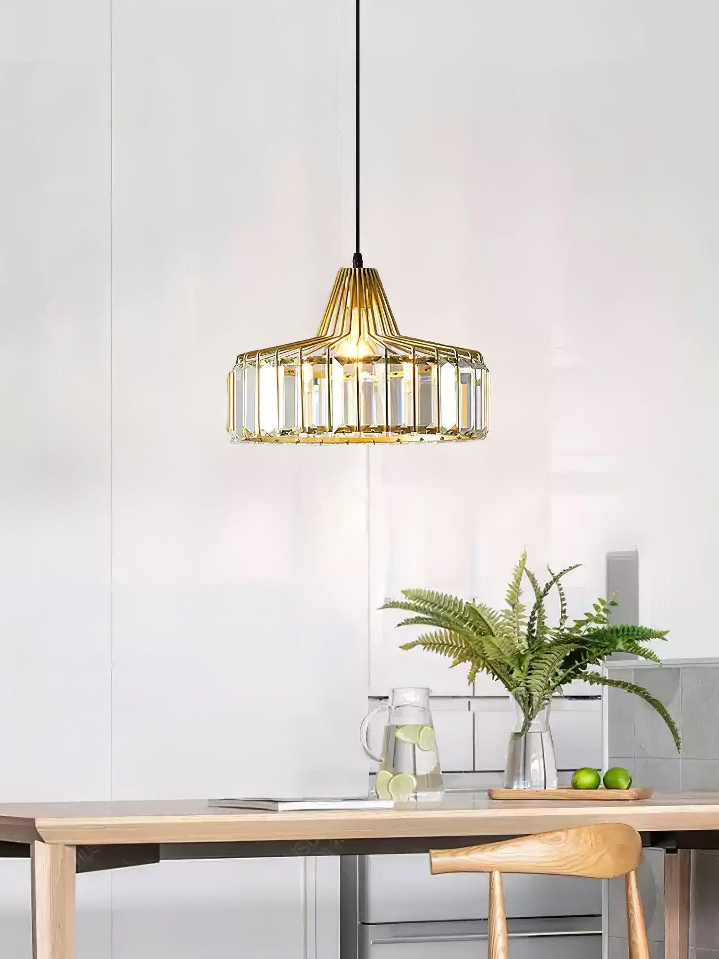 Sparkling Glass Pendant Ceiling Light Fixture