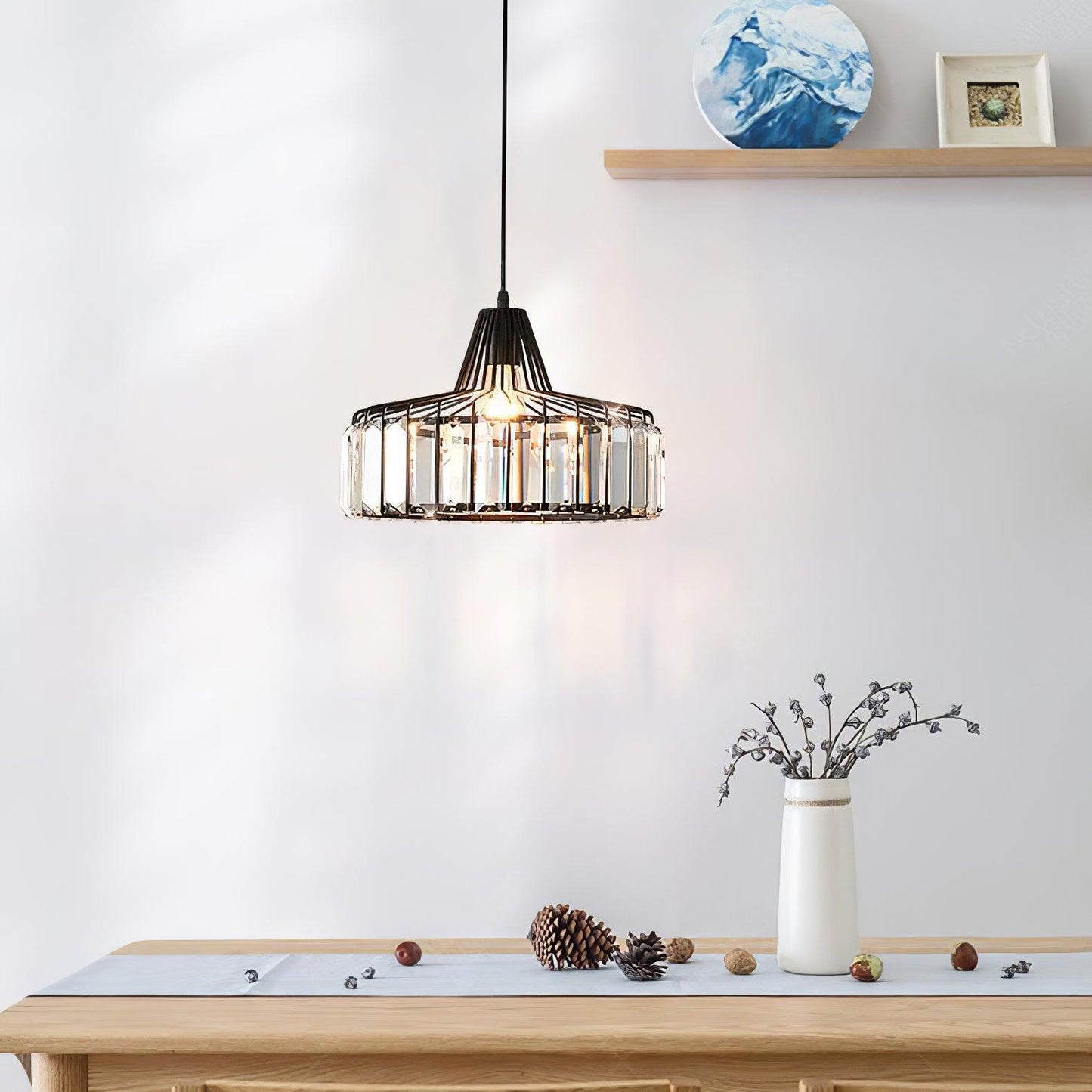 Sparkling Glass Pendant Ceiling Light Fixture