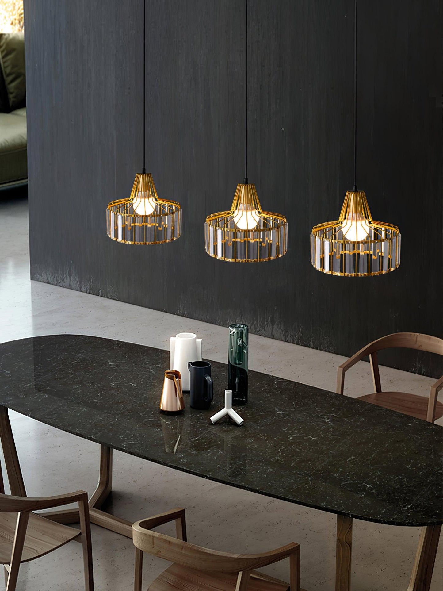Sparkling Glass Pendant Ceiling Light Fixture