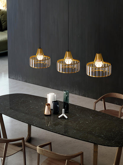 Sparkling Glass Pendant Ceiling Light Fixture