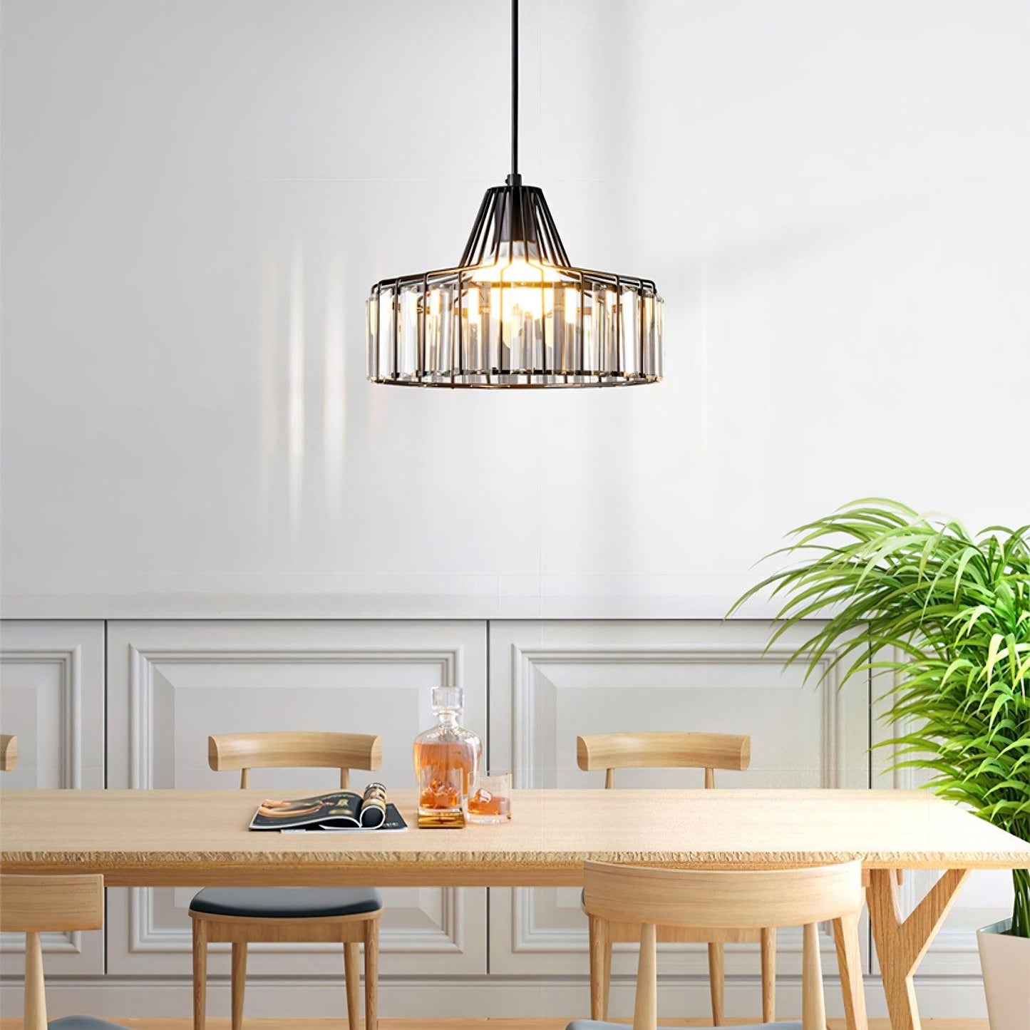 Sparkling Glass Pendant Ceiling Light Fixture