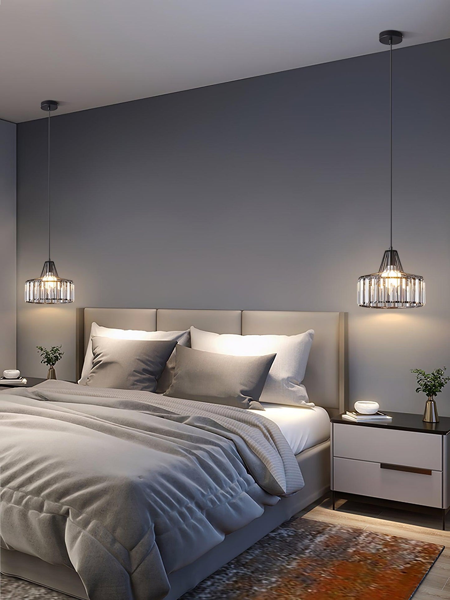 Sparkling Glass Pendant Ceiling Light Fixture