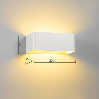 Slim LED Wall Light Modern White Compact Design