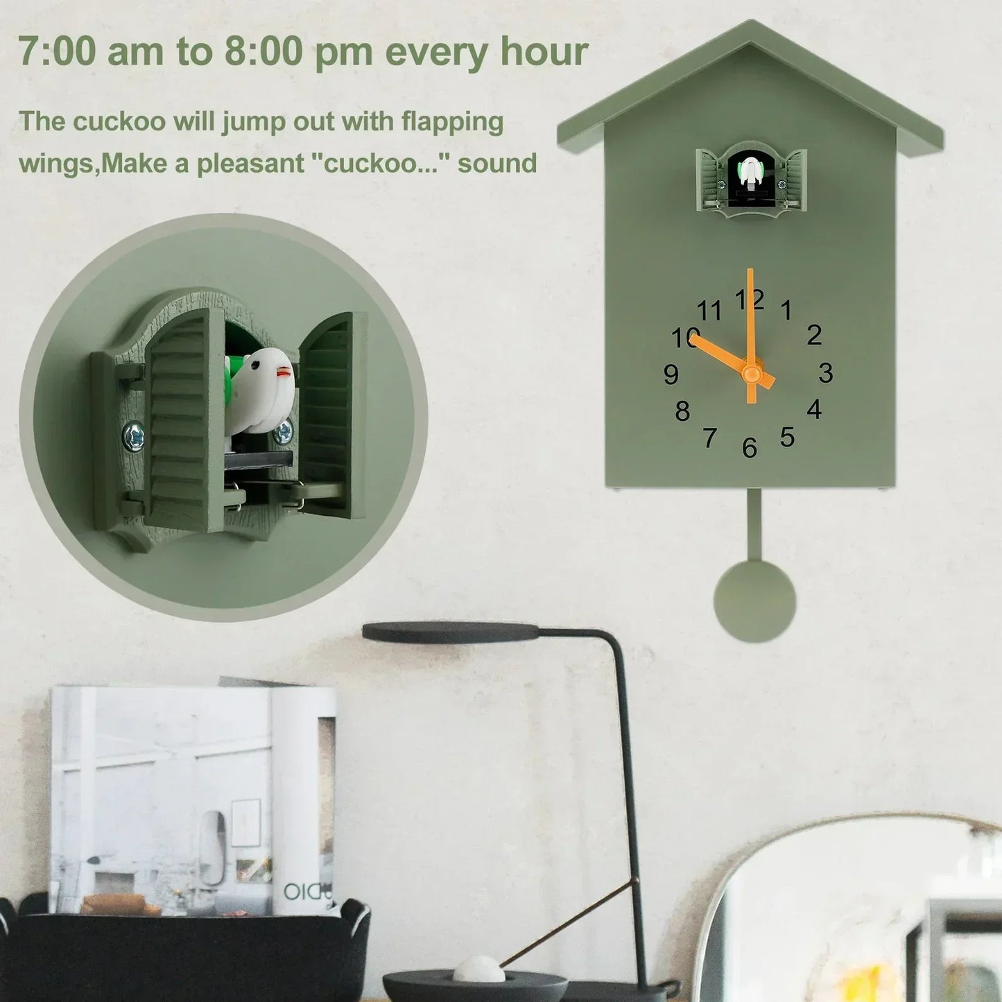 Traditional Pendulum Cuckoo Clock for Home Decor