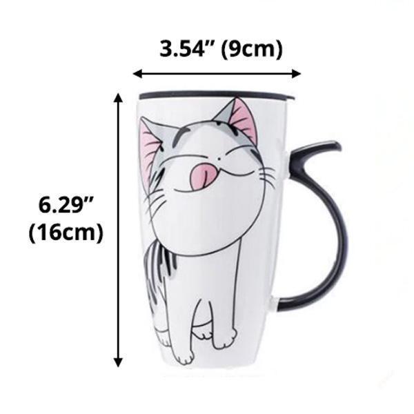 Adorable Kitty Coffee Mug with Lid