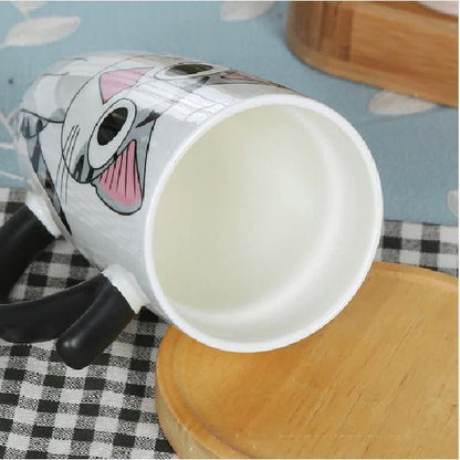 Adorable Kitty Coffee Mug with Lid