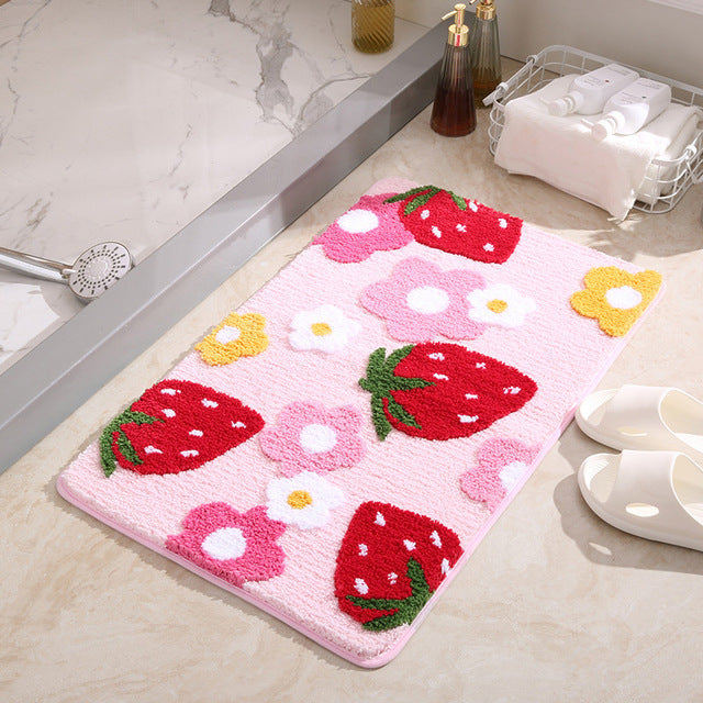 Colorful Fruit Design Bathroom Mat
