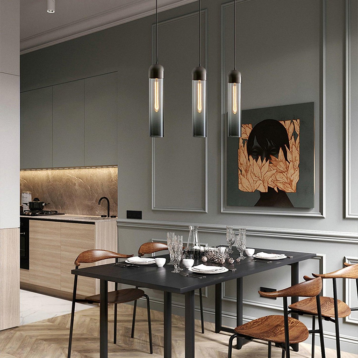 Clear Round Hanging Light Pendant