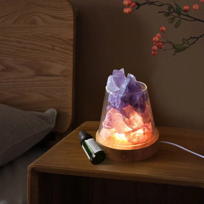 Natural Salt Night Lamp & Aroma Diffuser