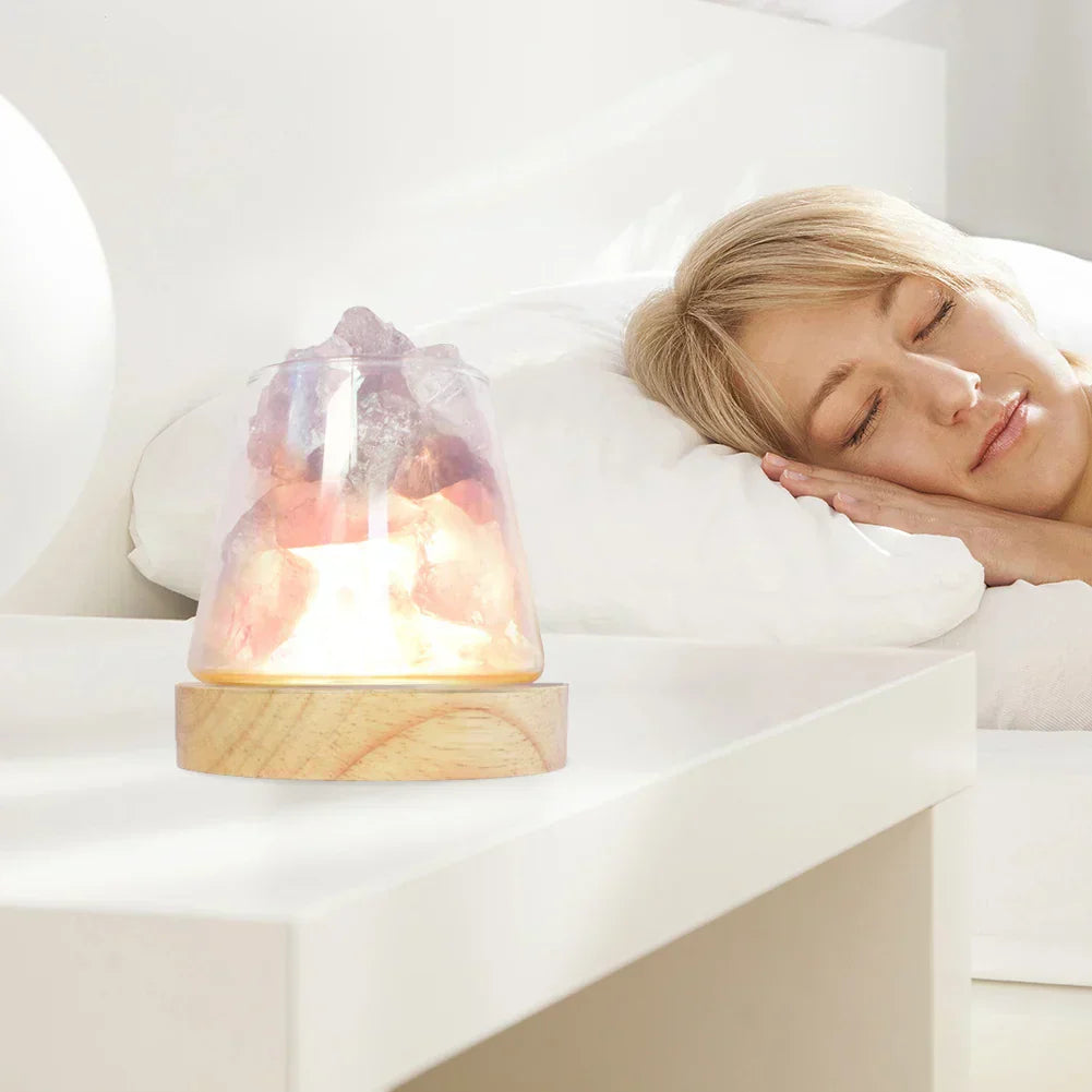 Natural Salt Night Lamp & Aroma Diffuser