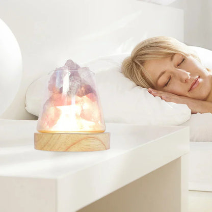 Natural Salt Night Lamp & Aroma Diffuser