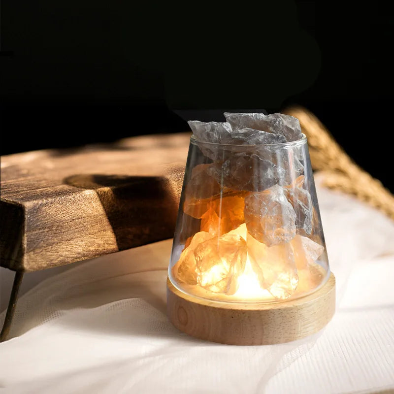 Natural Salt Night Lamp & Aroma Diffuser