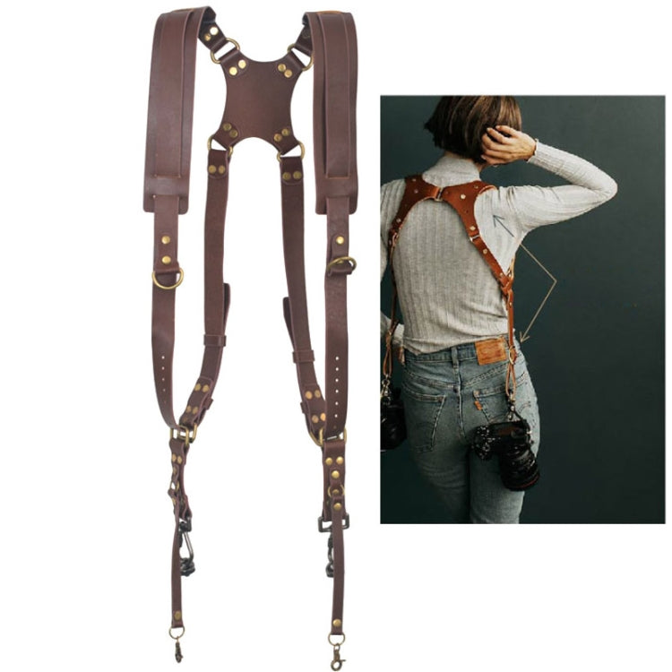 Durable Leather Camera Strap with Quick Release Buckle - Cofik