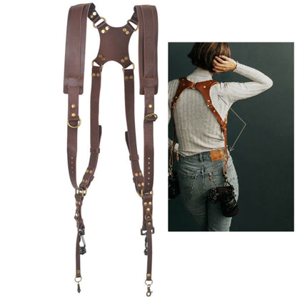 Durable Leather Camera Strap with Quick Release Buckle - Cofik