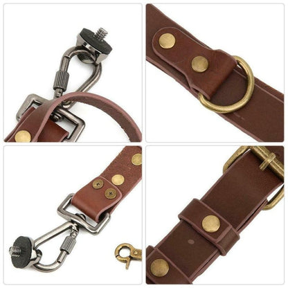 Durable Leather Camera Strap with Quick Release Buckle