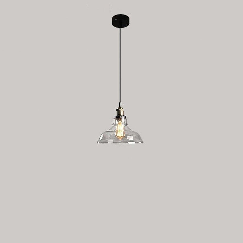 Clear Glass Modern Bedroom Pendant Lamp