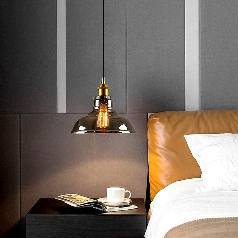 Clear Glass Modern Bedroom Pendant Lamp