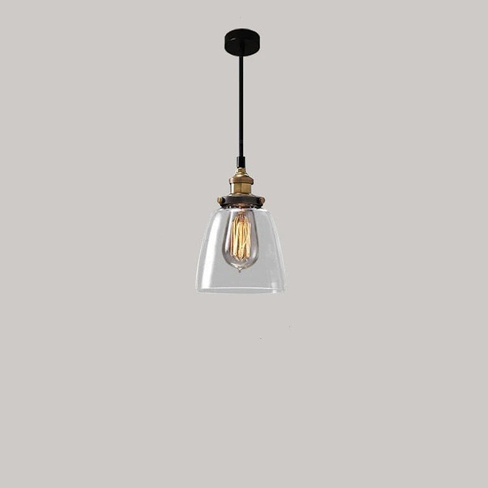 Clear Glass Modern Bedroom Pendant Lamp