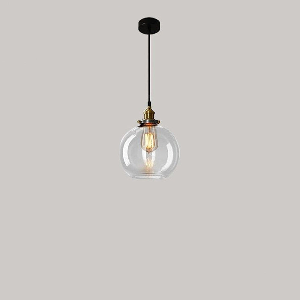 Clear Glass Modern Bedroom Pendant Lamp