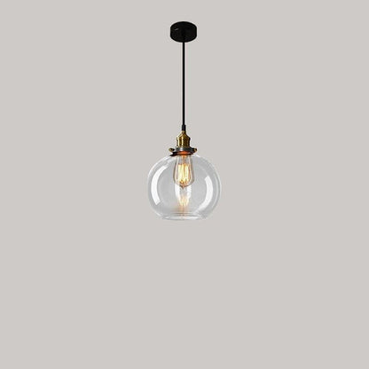 Clear Glass Modern Bedroom Pendant Lamp