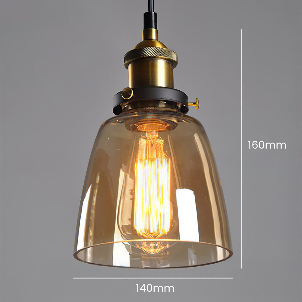 Clear Glass Modern Bedroom Pendant Lamp