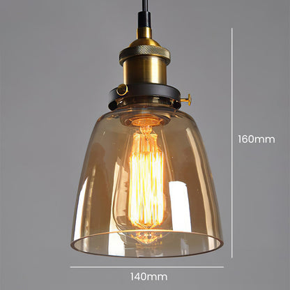 Clear Glass Modern Bedroom Pendant Lamp