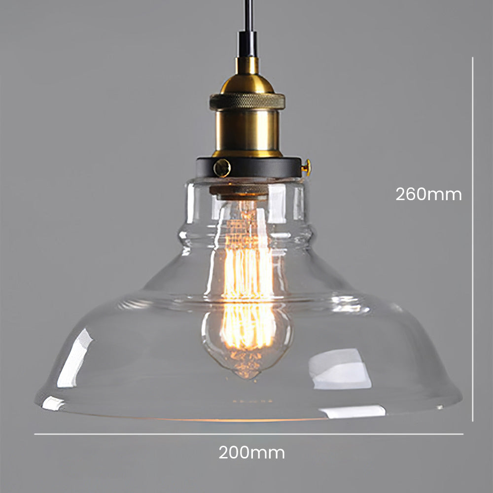Clear Glass Modern Bedroom Pendant Lamp