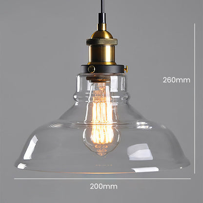 Clear Glass Modern Bedroom Pendant Lamp