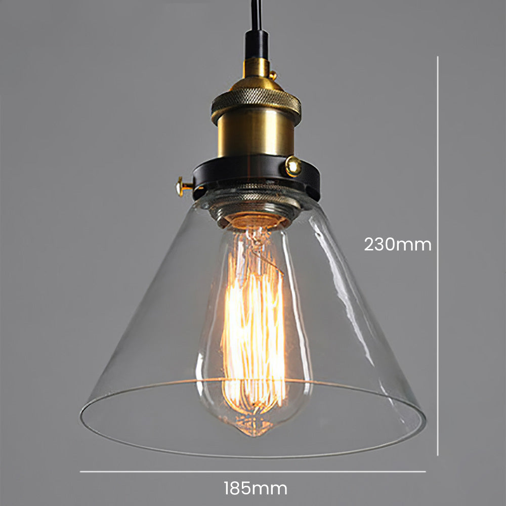 Clear Glass Modern Bedroom Pendant Lamp