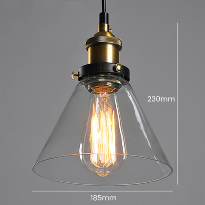 Clear Glass Modern Bedroom Pendant Lamp