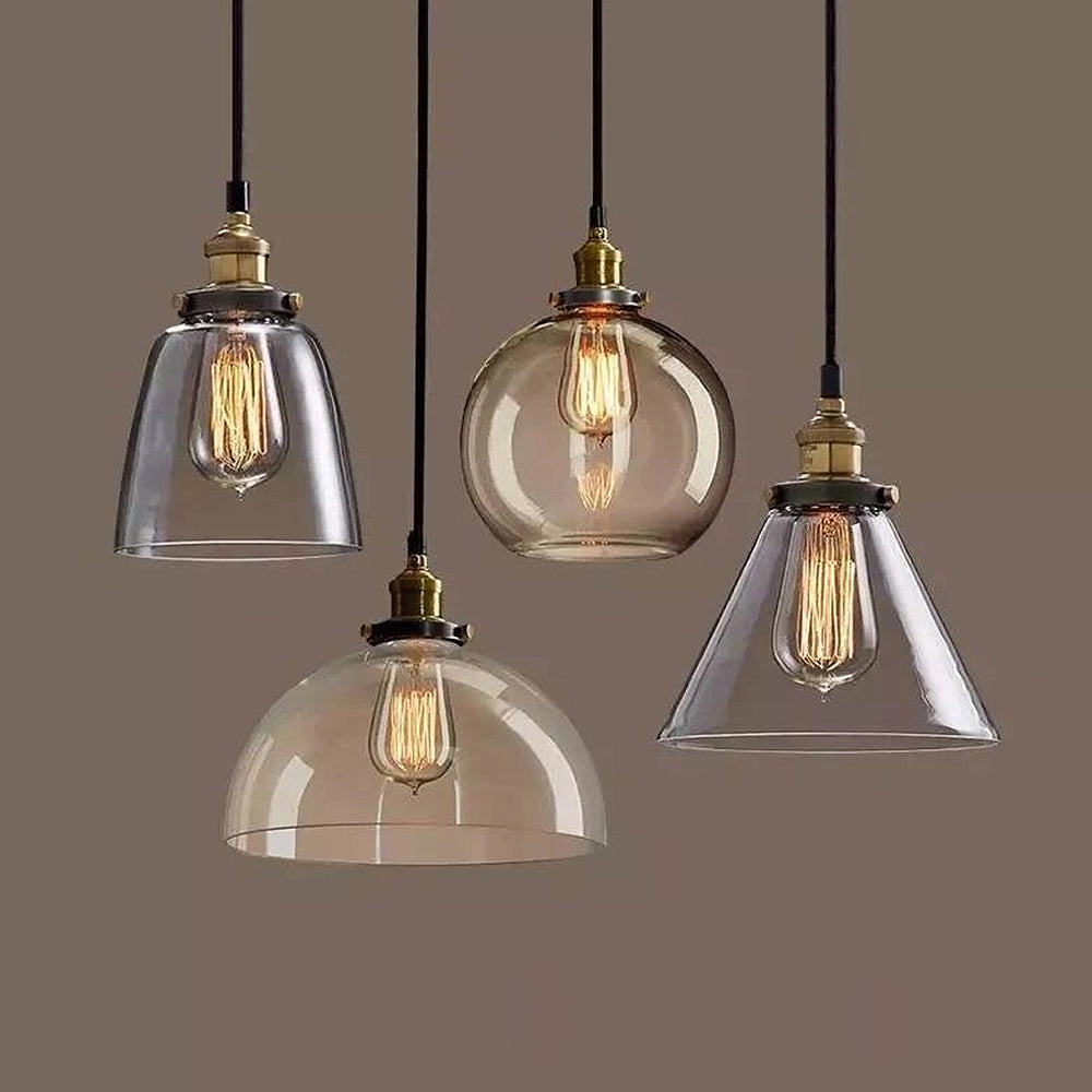 Clear Glass Modern Bedroom Pendant Lamp