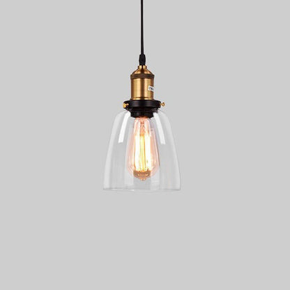 Clear Glass Modern Bedroom Pendant Lamp