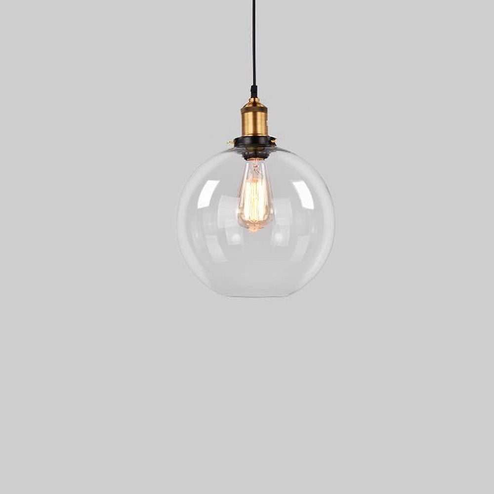 Clear Glass Modern Bedroom Pendant Lamp