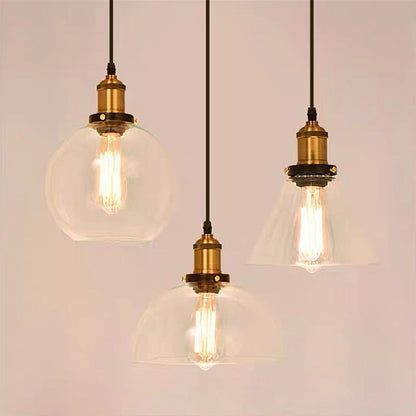 Clear Glass Modern Bedroom Pendant Lamp