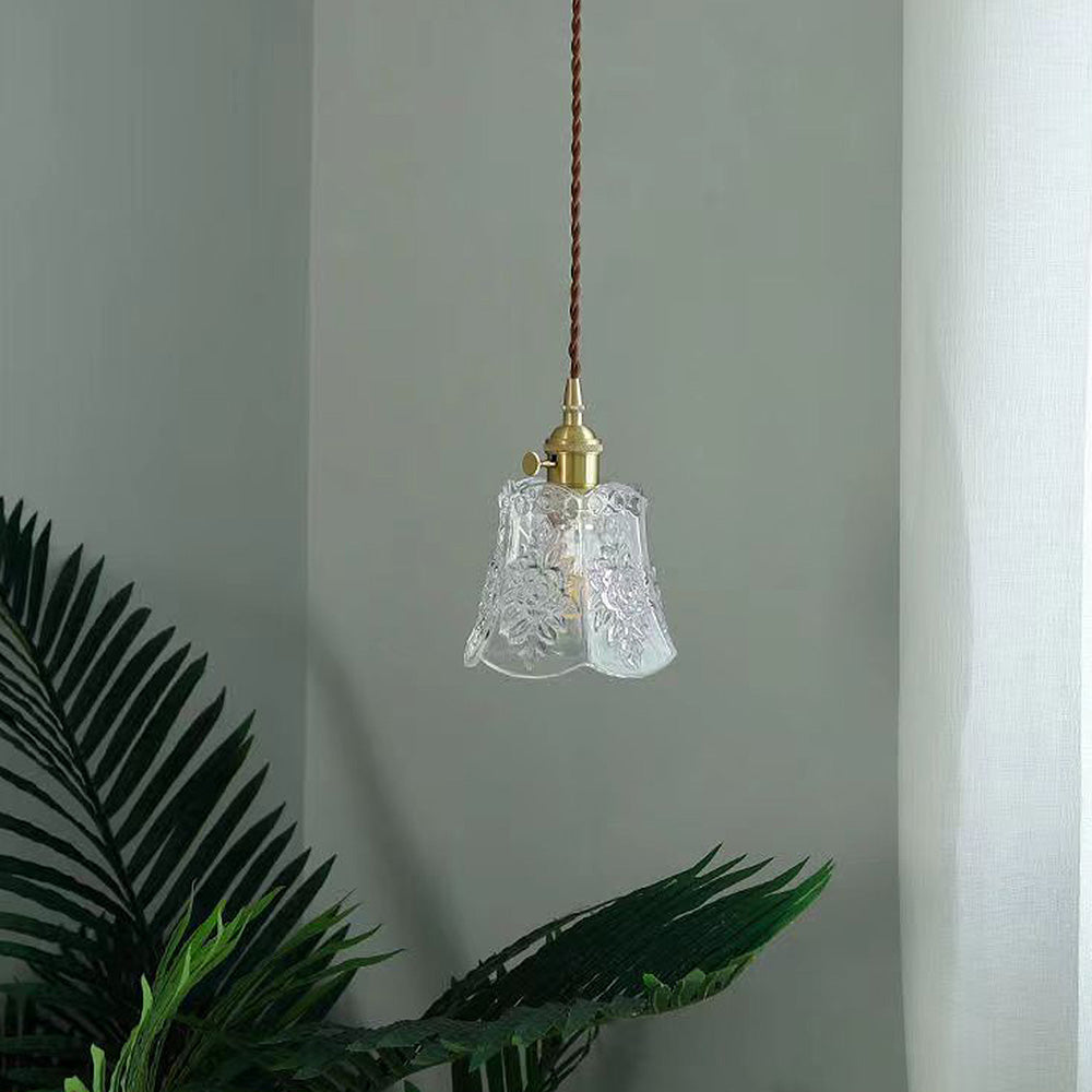 Small Round Crystal Drop Pendant Light