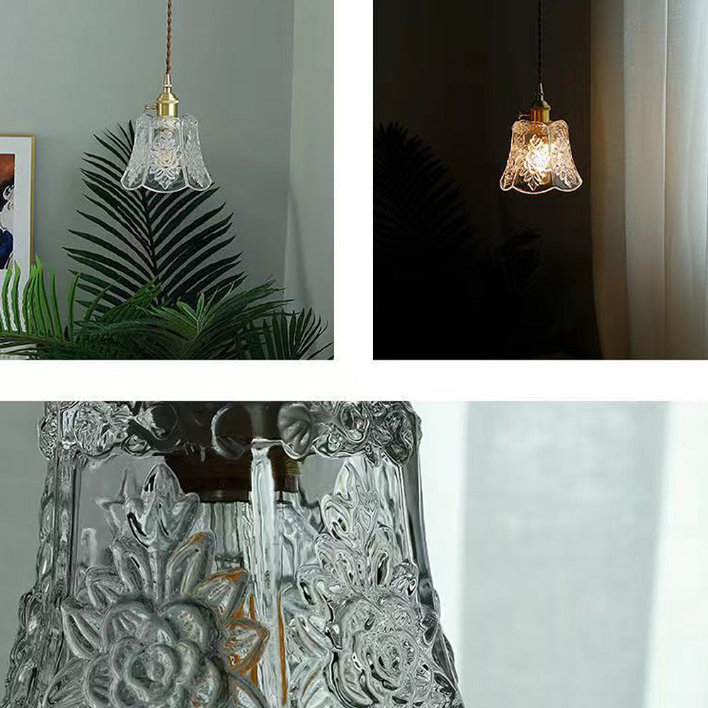 Small Round Crystal Drop Pendant Light