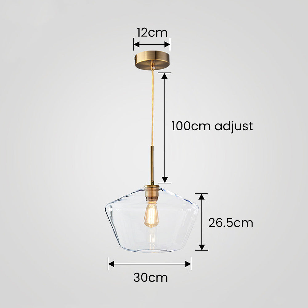 Simple Glass Drop Pendant Lamp