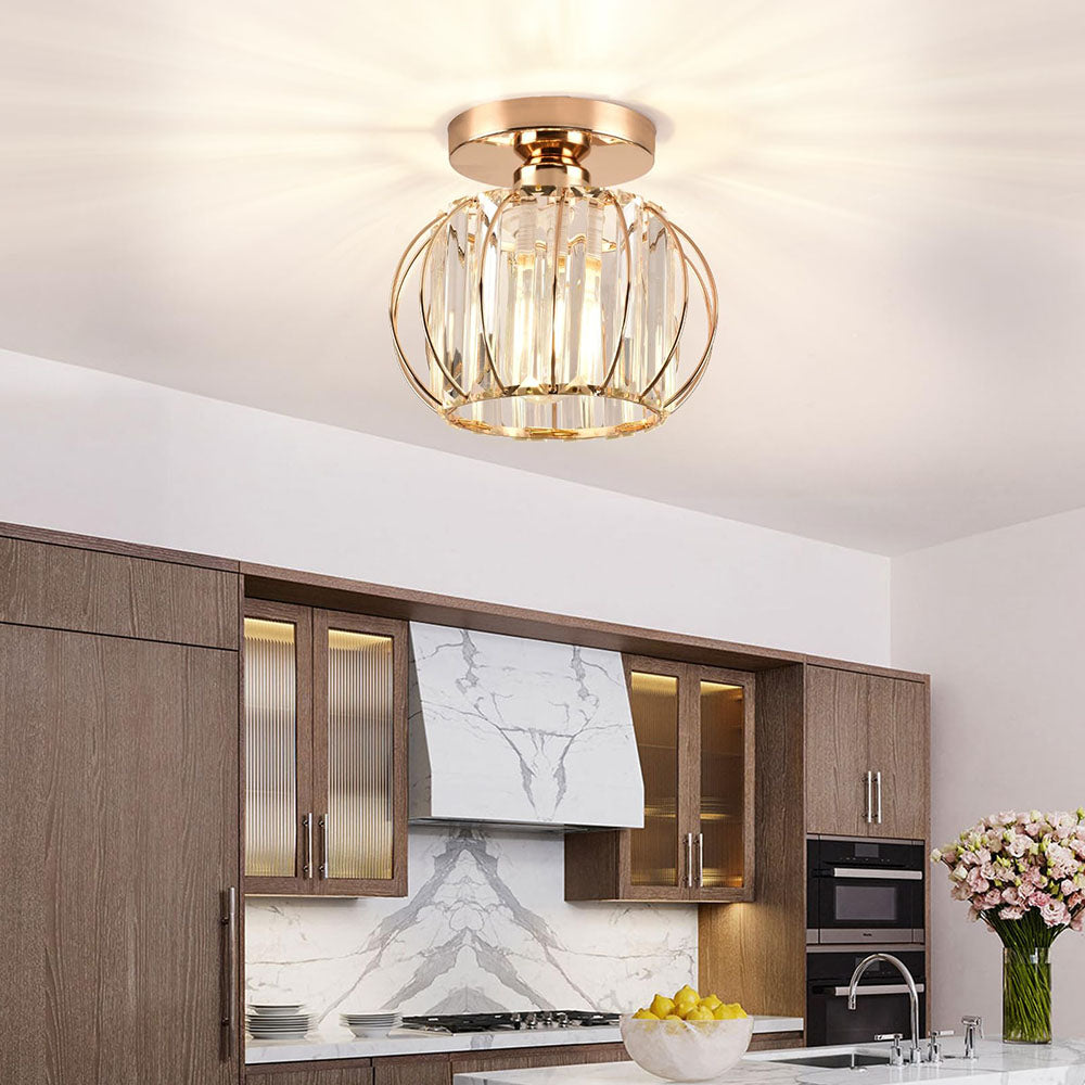 Luxury Glass Pendant Light with Brass Finish