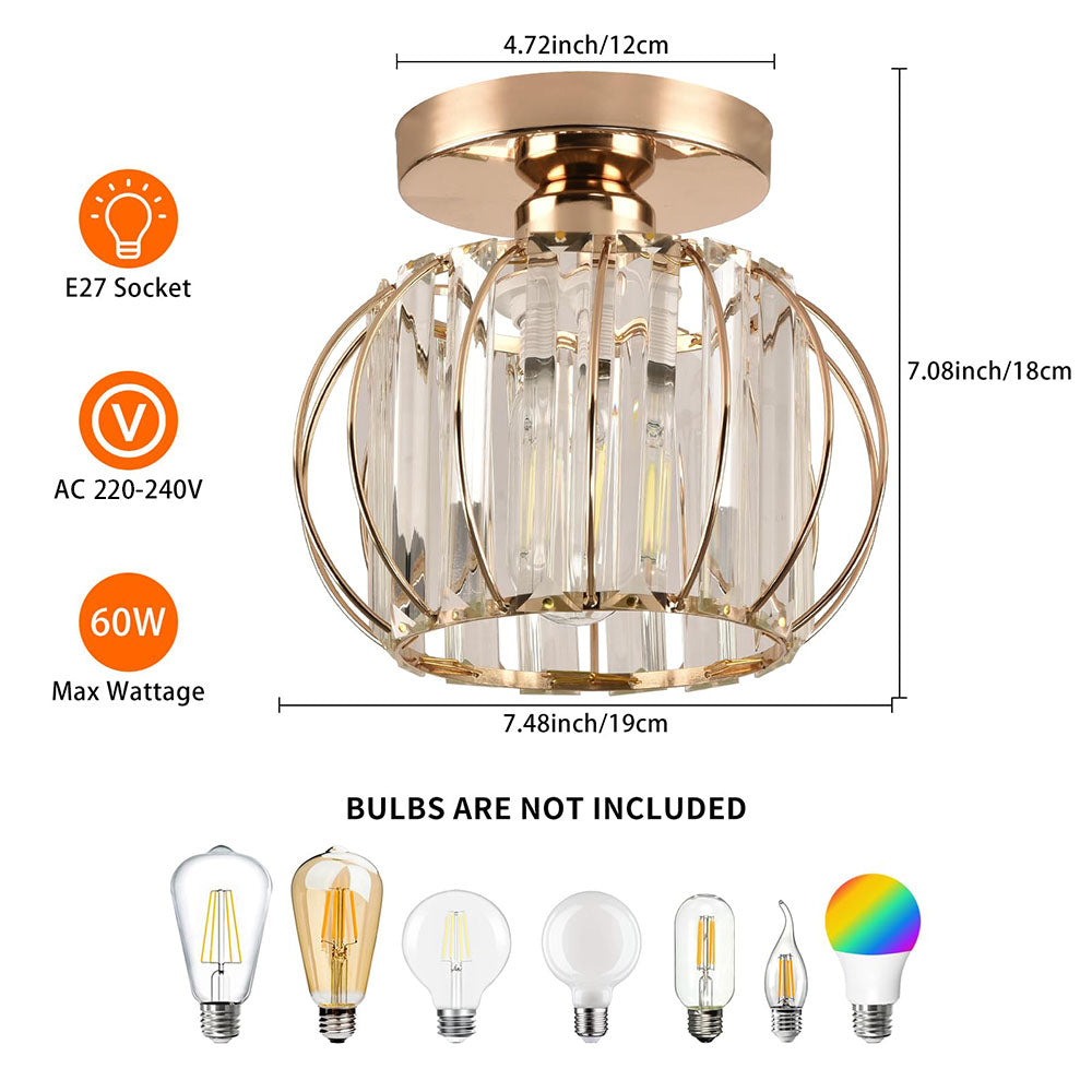 Luxury Glass Pendant Light with Brass Finish