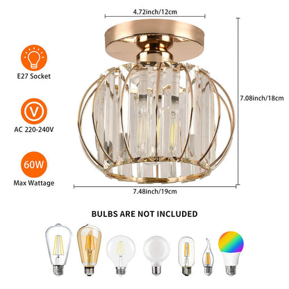 Luxury Glass Pendant Light with Brass Finish