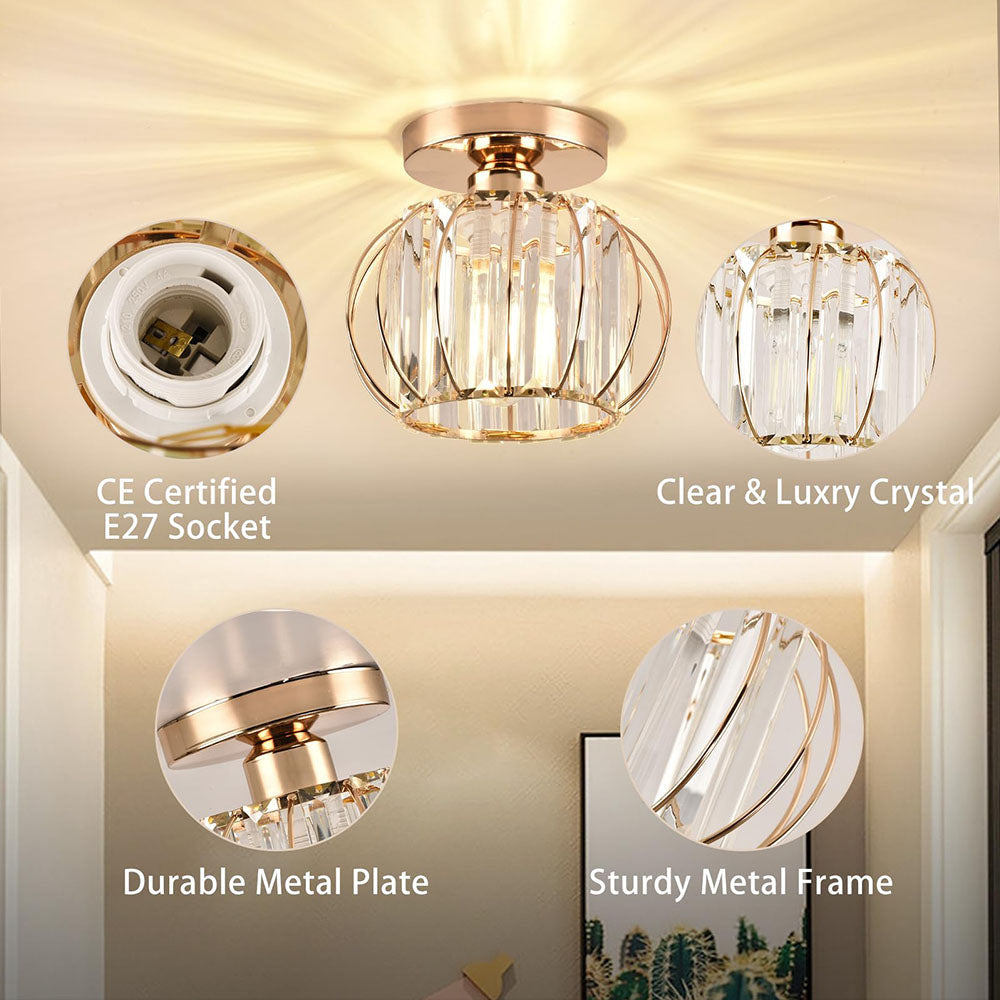 Luxury Glass Pendant Light with Brass Finish