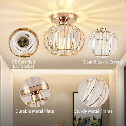 Luxury Glass Pendant Light with Brass Finish