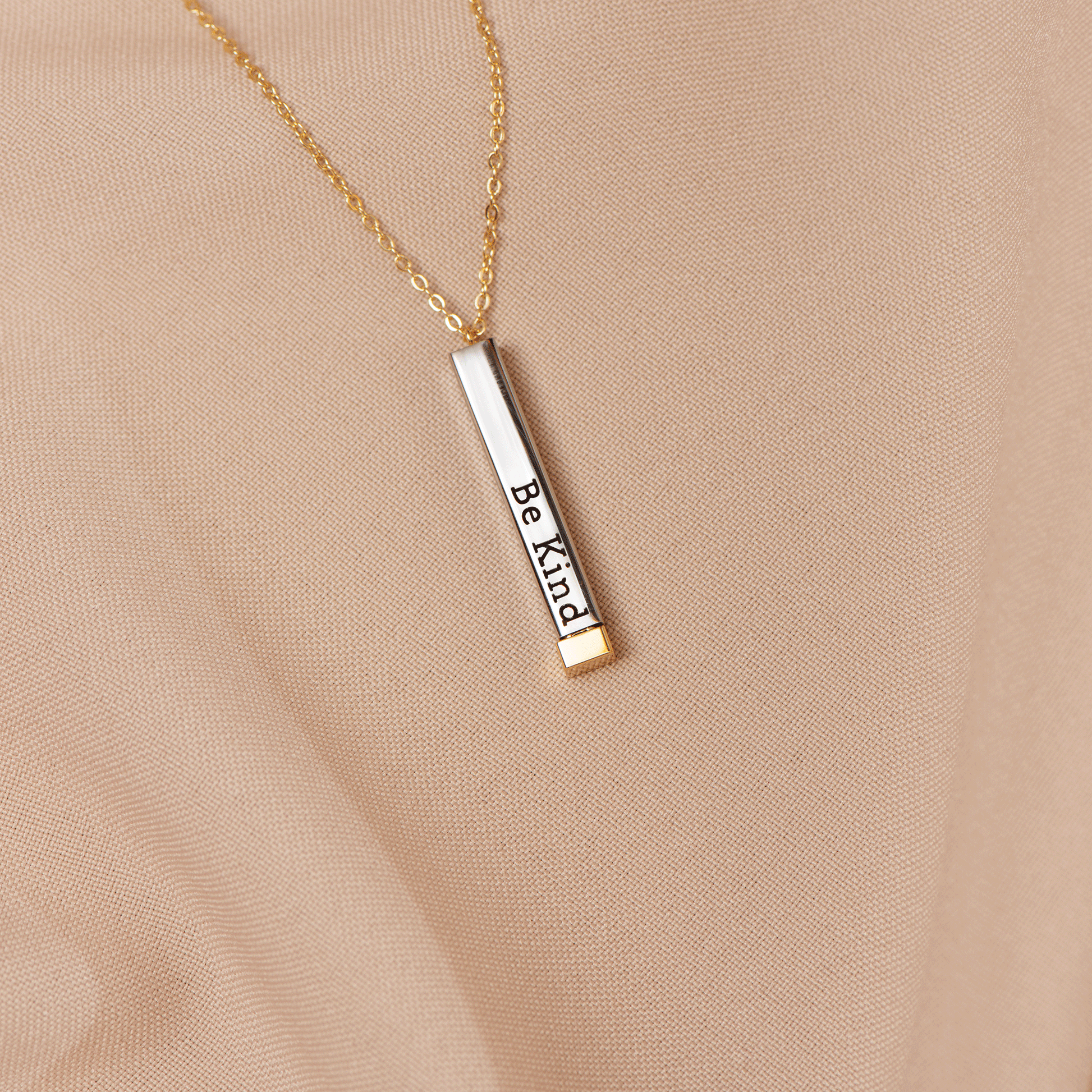 Sassy Secret Message Bar Necklace - Cofik