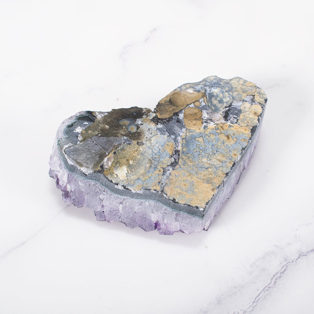 Purple Gemstone Heart Pendant