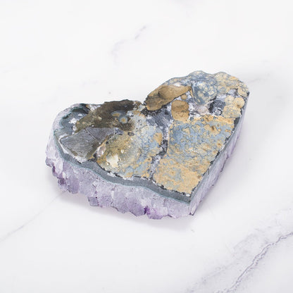 Purple Gemstone Heart Pendant