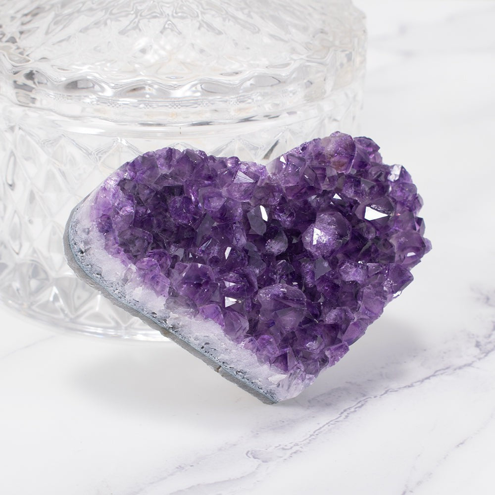 Purple Gemstone Heart Pendant
