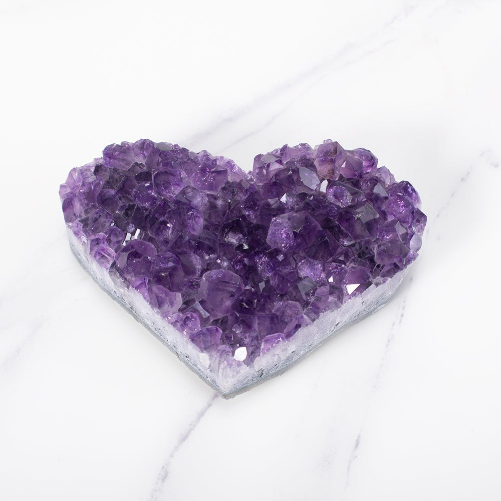Purple Gemstone Heart Pendant